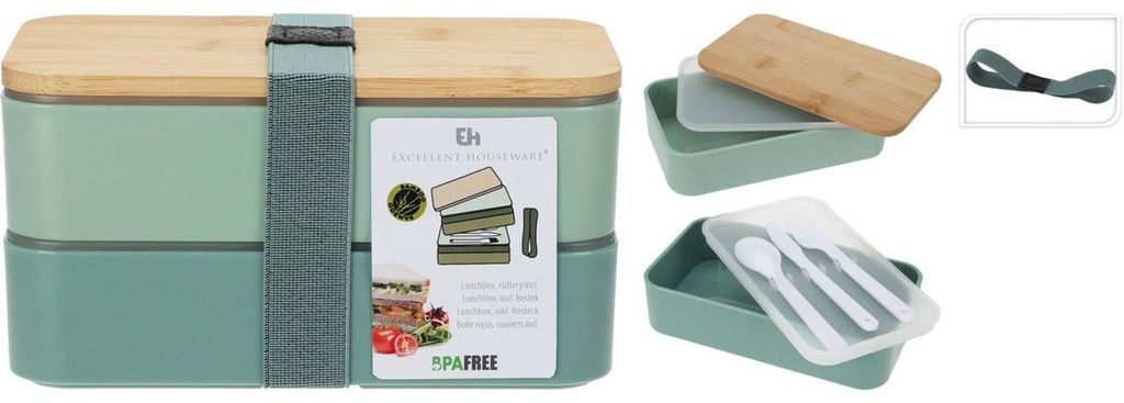 Ausgezeichnete Haushalts-Lunchbox aus Kunststoff mit Bambusdeckel