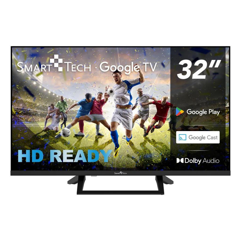 Smart Tech 32HG01V TV LED 32 pouces HD avec Google TV et Netflix intégré