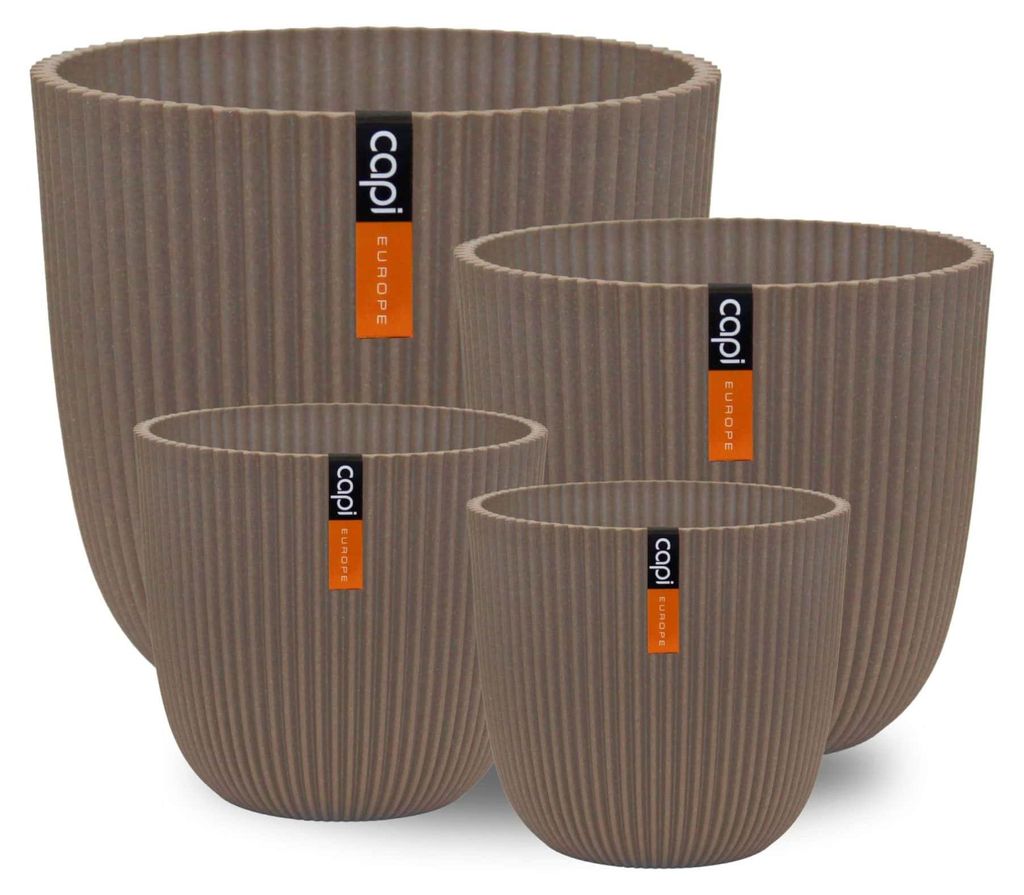 Capi Europe - Geschenkset Topf kugel Groove 'made with' - Warm taupe - Set L