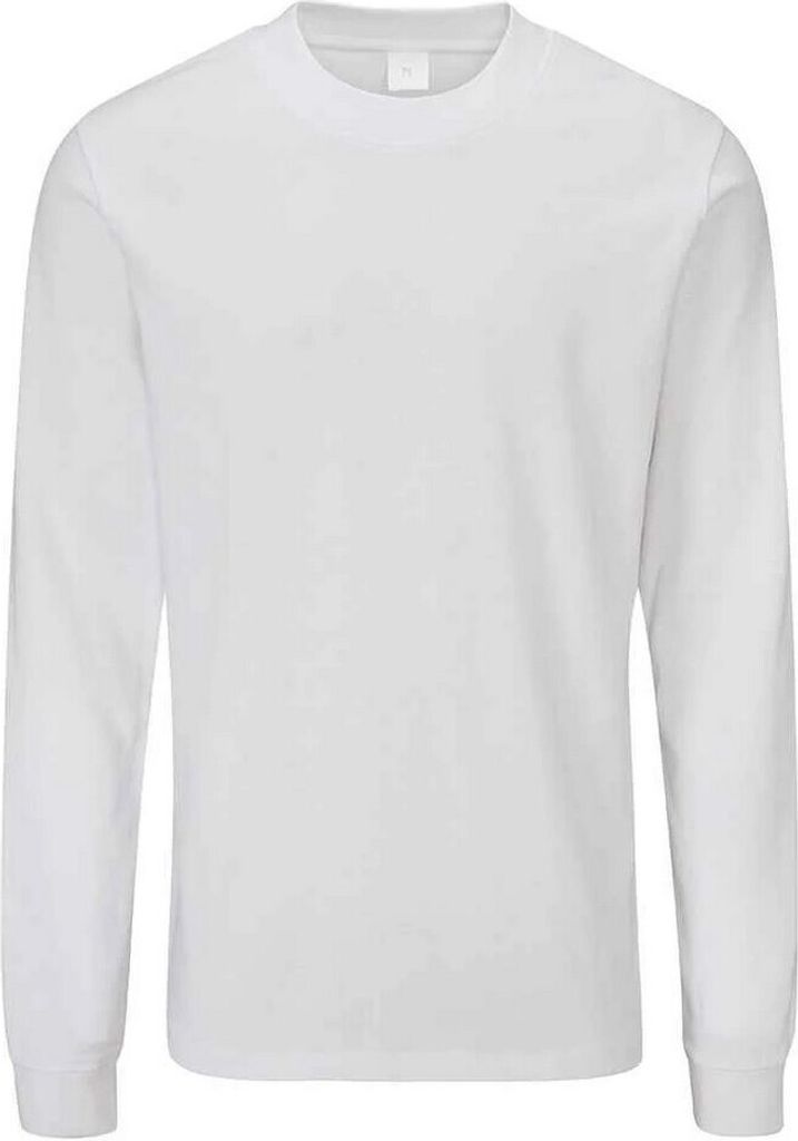 Mantis - "Essential" T-Shirt Schwere Qualität für Herren/Damen Uni Langärmlig PC5436 (M) (Weiß)