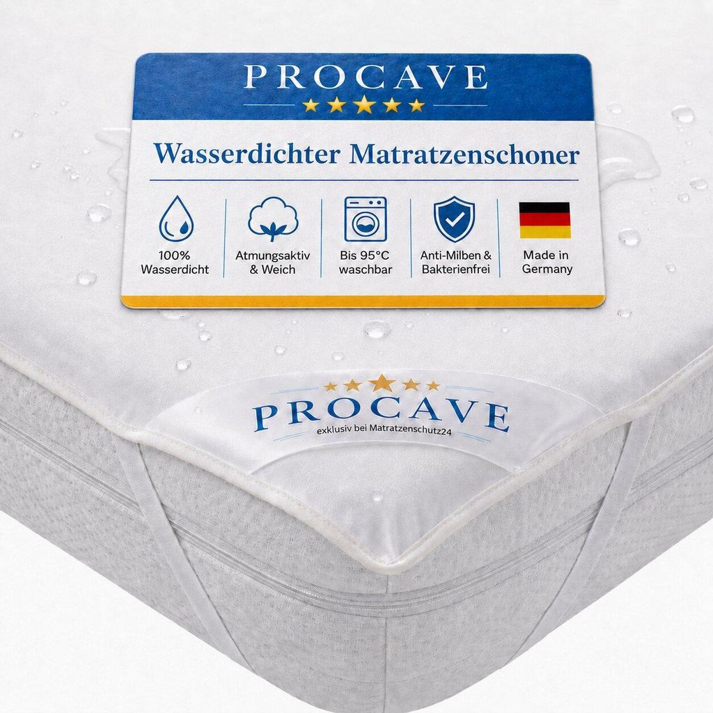 PROCAVE® Ochraniacz na materac 90x200 wodoodporny - Zdjęcie produktu 