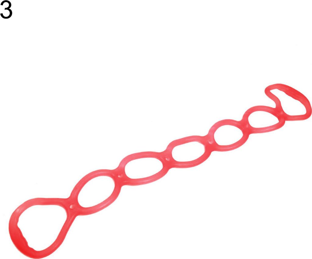 7 L?cher Elastic Silicone Fitness Pilates š¹bung Yoga Resistance Band Rope Red