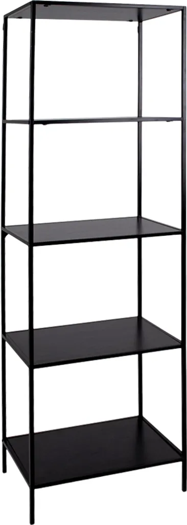 Étagère de rangement noire Viggo : fini le désordre avec 4 tablettes