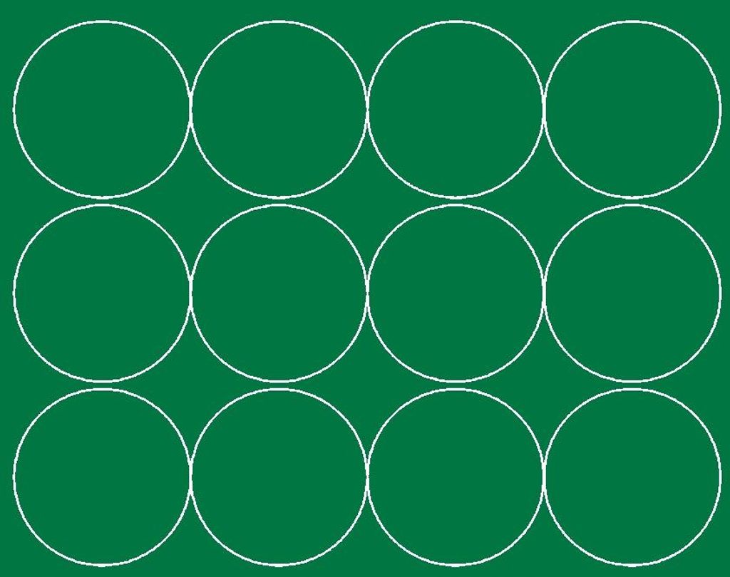 Runde Aufkleber, 12 cm Durchmesser, Punkte, 12 Stück, grün glänzend