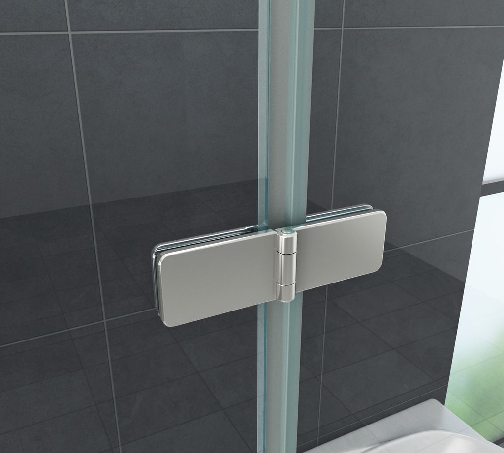 INTREXO Eck-Duschtrennwand 75 Cm – Für Badewannen, ESG-Sicherheitsglas 6 Mm, Verchromte Profile