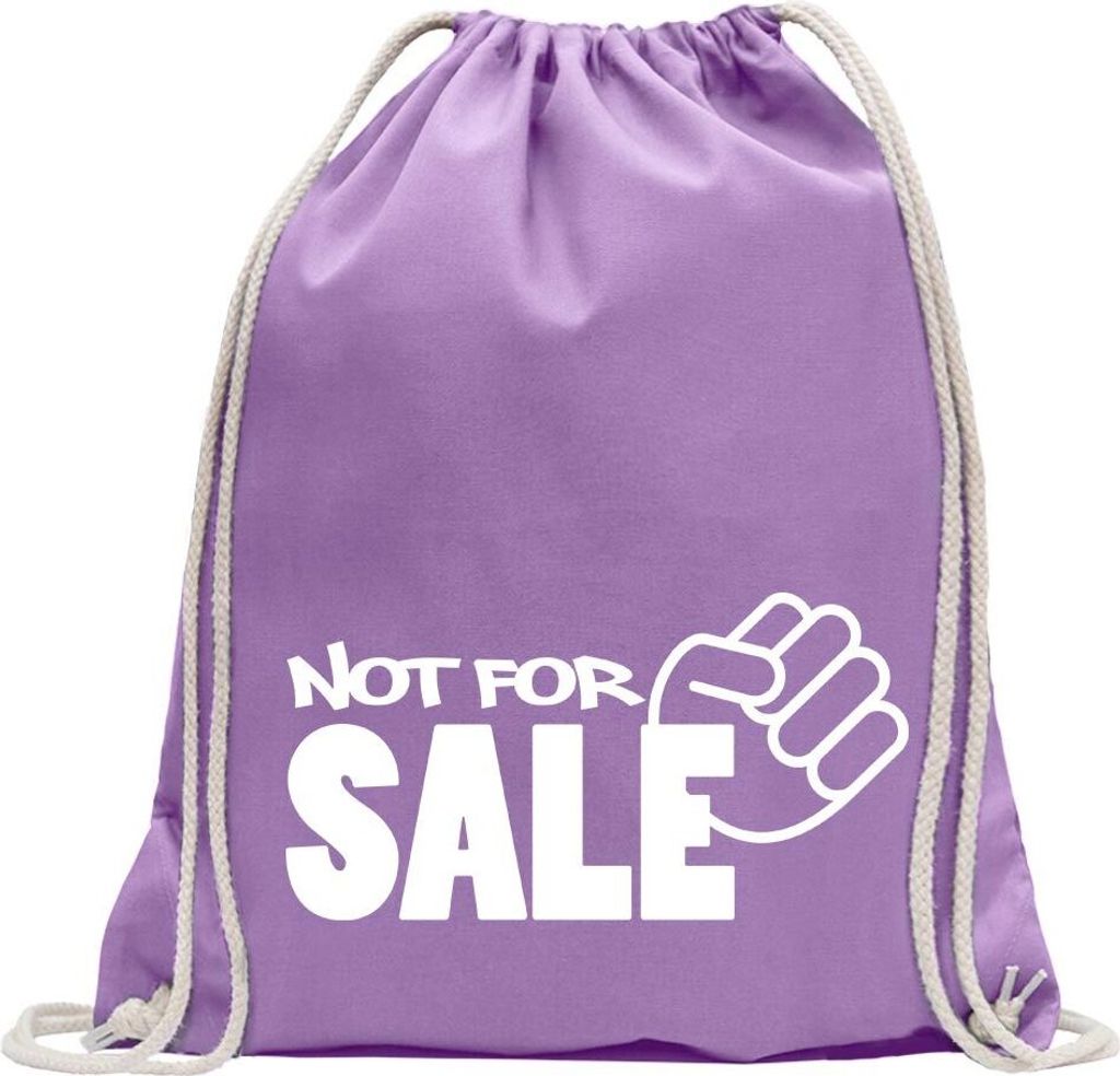 Kiwistar - Turnbeutel - lavendel - Not for- Fun Rucksack Sport Beutel Gymsack Baumwolle mit Ziehgurt