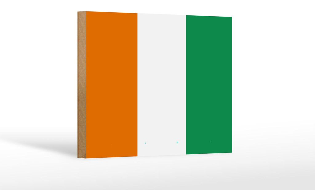 Holzschild Flagge Elfenbeinküste 18x12 cm Flag Ivory Coast Dekoration