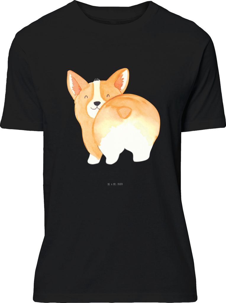 Mr. & Mrs. Panda Shirt Corgi Po - Schwarz - Geschenk, Selbstliebe, Statementshirt, Hund, S T-Shirt, Corgie, Spruch-Shirt, Sprüche, Spruch, Tshirt