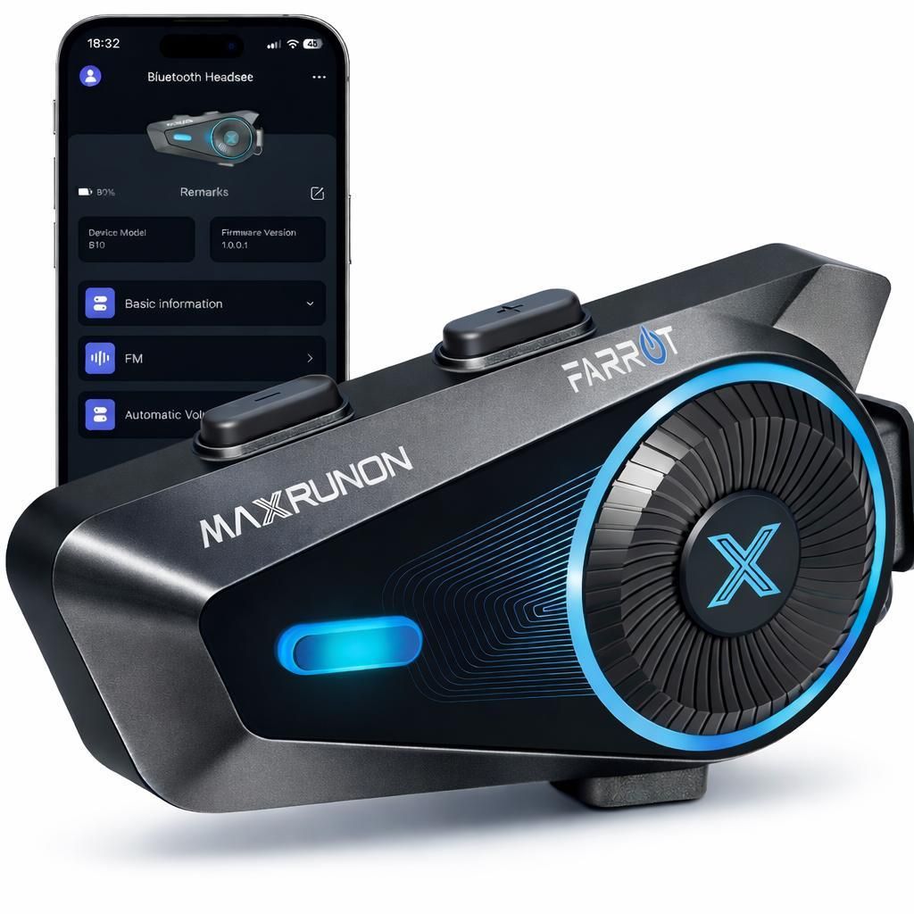 Interfono moto FARROT D10 MAXRUNON Bluetooth 5.4 Mesh 4 Immagine del prodotto 