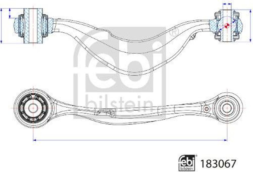 FEBI BILSTEIN 183067 Querlenker, Radaufhängung OE 33326861116 kompatibel mit 5er G30, 7er G11, 8er F91, 8er F92, 8er F93