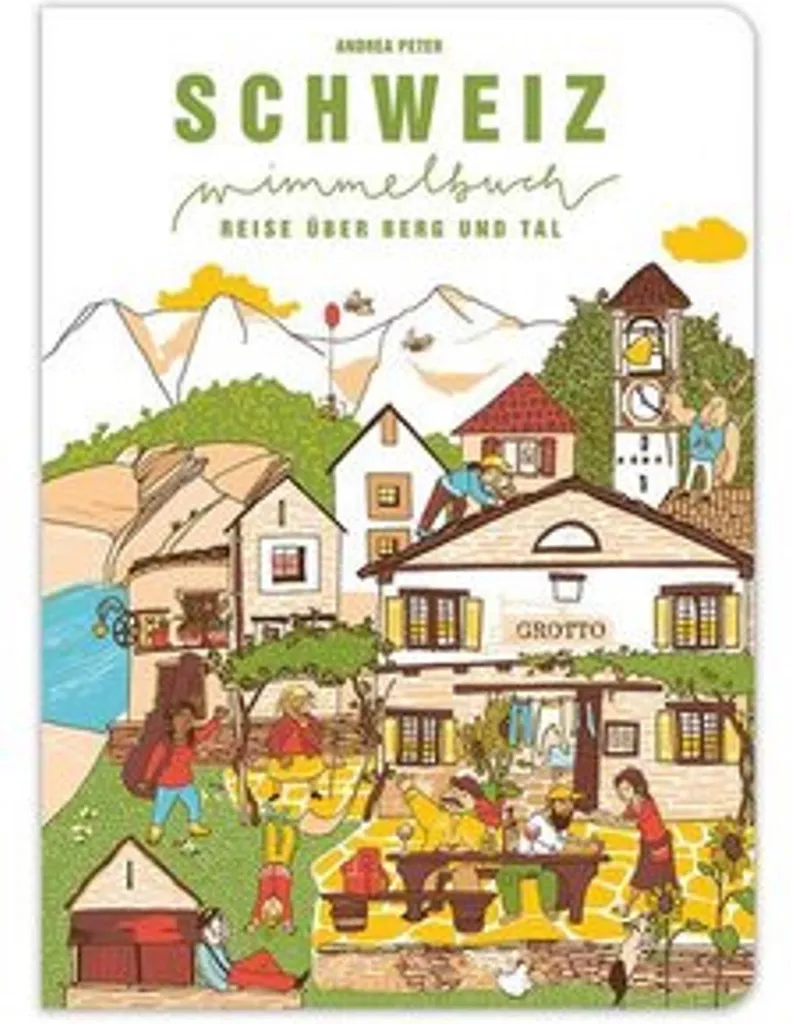 Livre cherche et trouve Das Schweiz Wimmelbuch album illustré cartonné