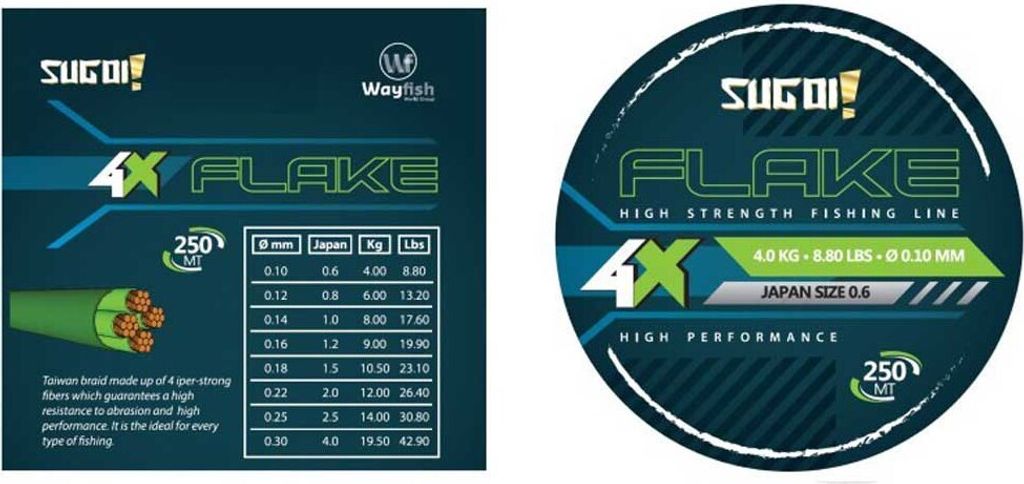 Sugoi Flake Geflochtene Schnur 250 M Grün 0.300 mm Grün 0.300 mm