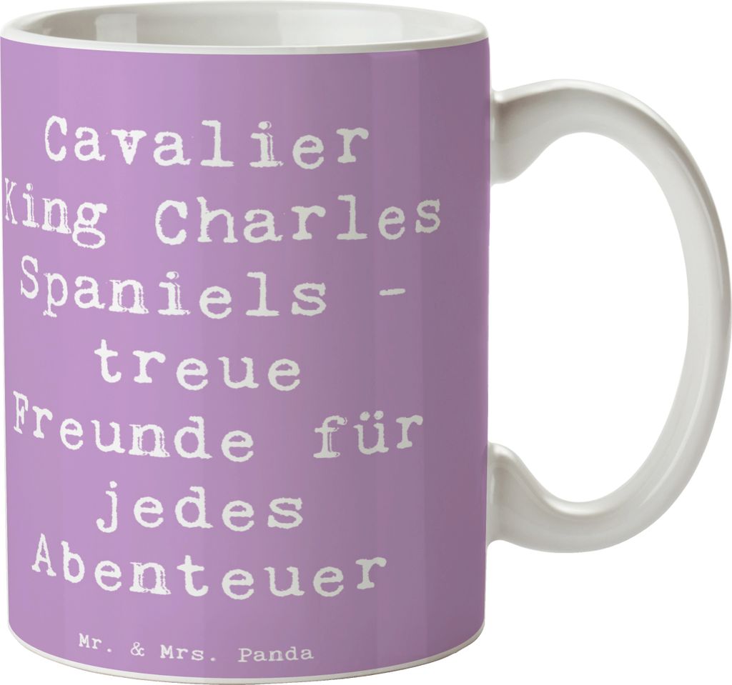Mr. & Mrs. Panda haferl Spruch Cavalier King Charles Spaniel Freunde - Lavendeltraum - Geschenk, Hunderasse, Kaffeetasse, Keramiktasse, Familie, Hu...
