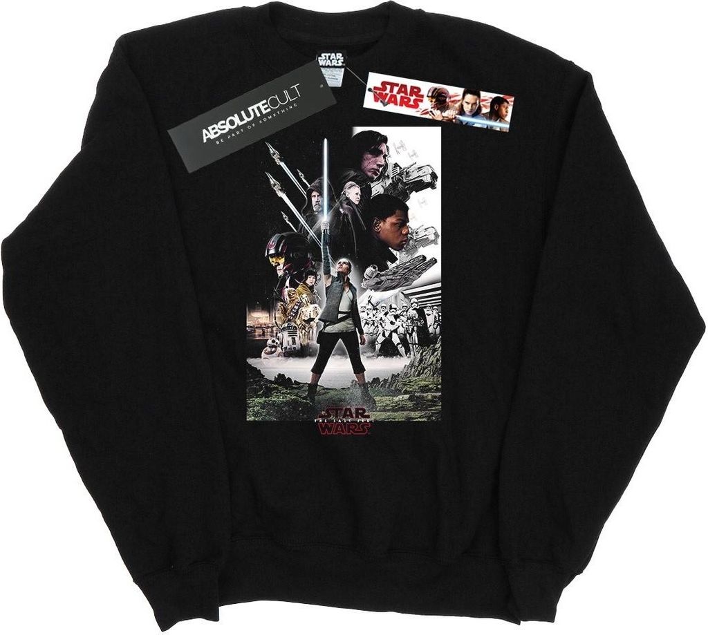 Star Wars - "The Last Jedi" Sweatshirt für Herren BI46238 (L) (Schwarz)