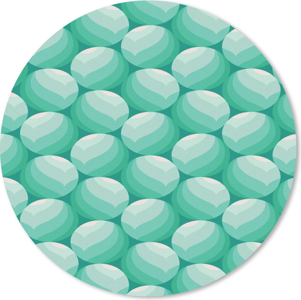 MuchoWow Mauspad Mousepad Gestaltung - Minze - Ball 30x30 cm - Mousepads - Maus Mat - Pad - Mausunterlage - Tischunterlage - Schreibtischmatten