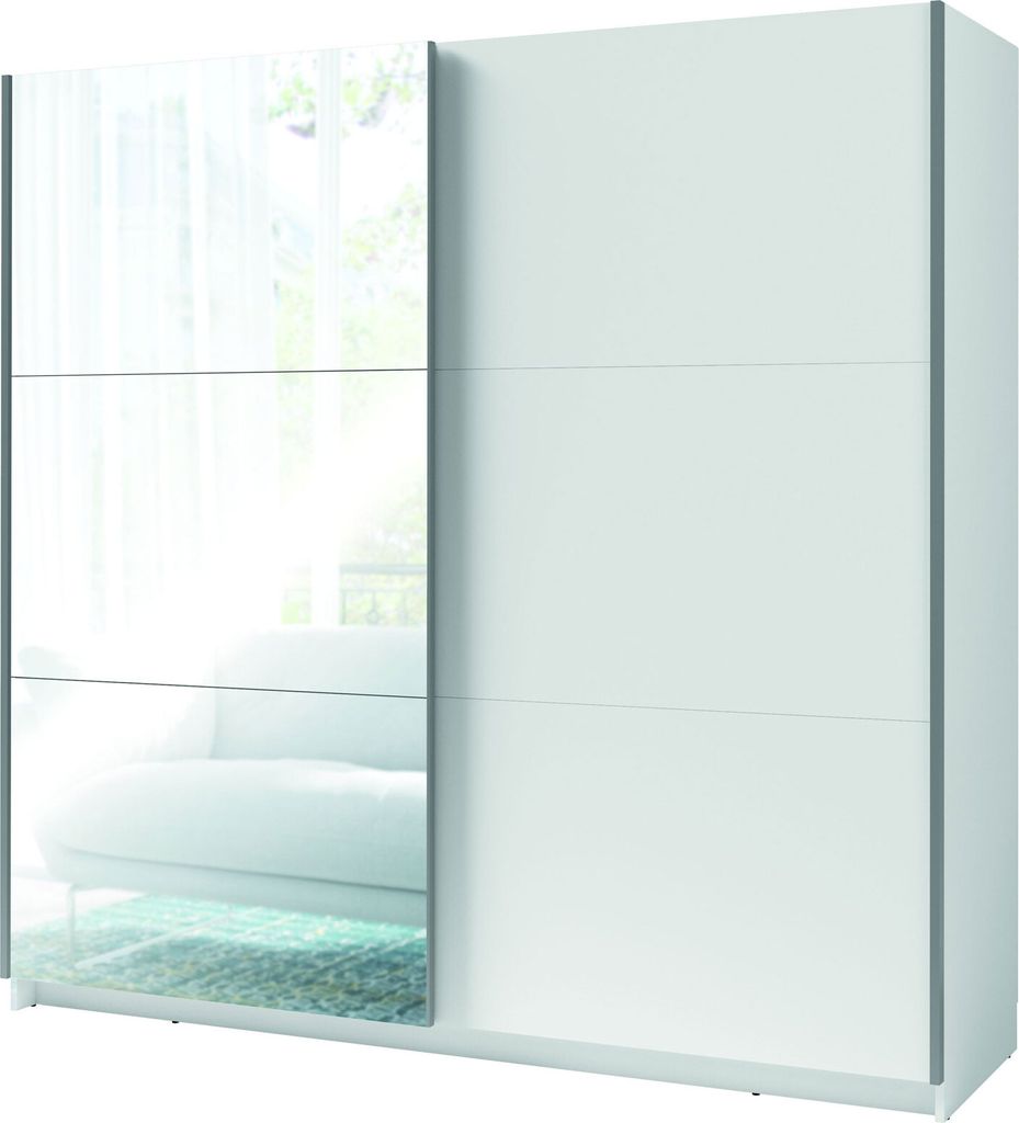 Schwebetürenschrank Arsen 11 Kleiderschrank 200x62x207cm Ausführung wählbar,weiß