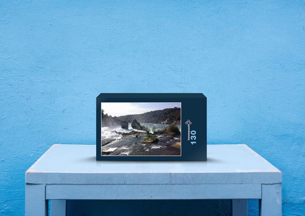 hansepuzzle 34375 - Rhein Puzzle, 130 Teile, Natur, 28,7 x 20,0cm mit hochwertiger Aufbewahrung, Kartonbox und wiederverschließbarem Beutel