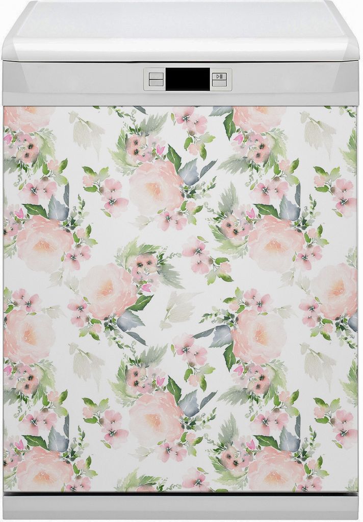 Magnete Küche Magnetmatte Magnet für Spülmaschine Abwaschbar Nachbildung 60x80 cm - Blumenpastell