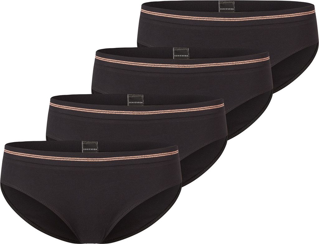 Schiesser 4er Pack Teens Girls Long Life Baumwolle Panty Webgummibund mit schimmernden Polyester Fäden, Höchste Qualität und Langlebigkeit, Elas...