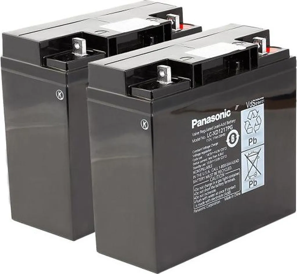 Réparer Lit Hill-Rom en Panne - Kit 2 Batteries 12V 17Ah Intellidrive