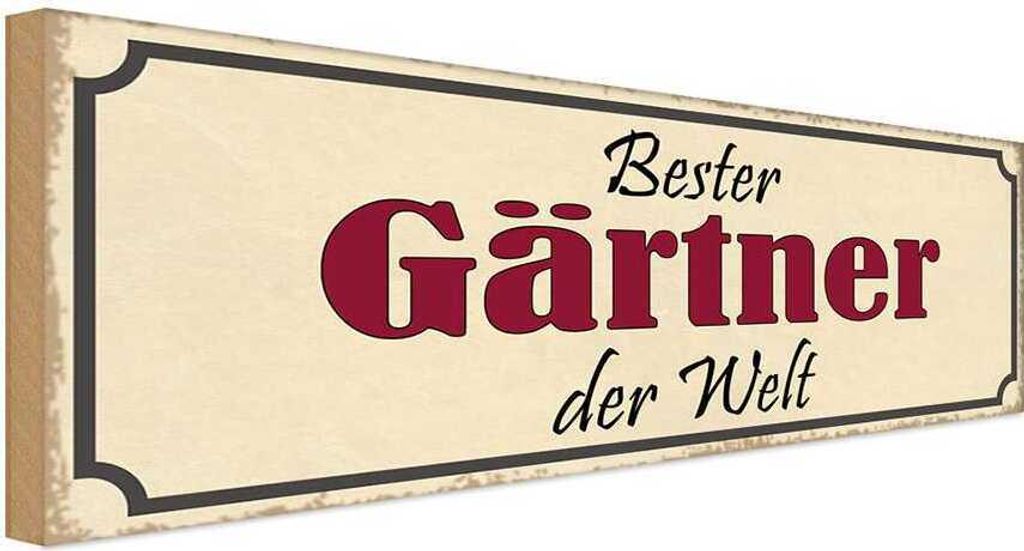 vianmo Holzschild 10x27 cm bester Gärtner der Welt Geschenk