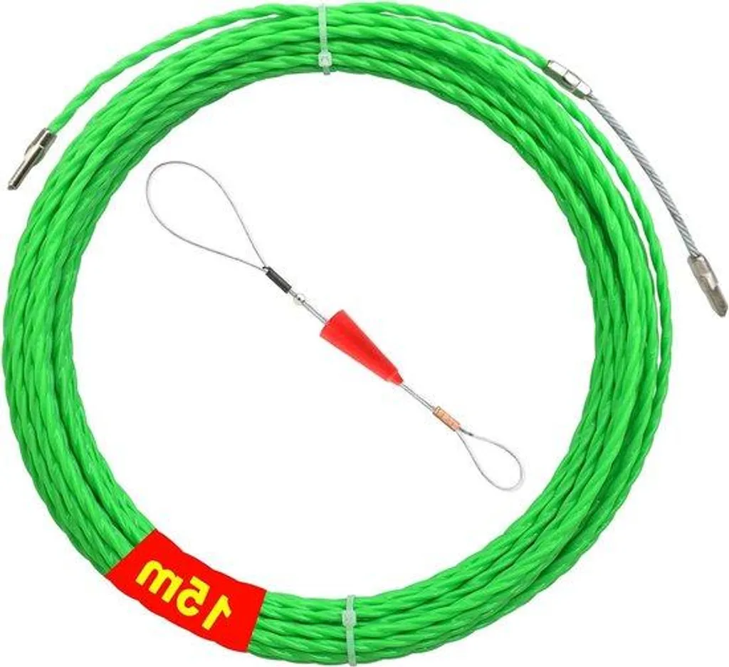 Étendoir à Linge Mural Rétractable 15m - Polyester Vert 4.5mm - Pratique