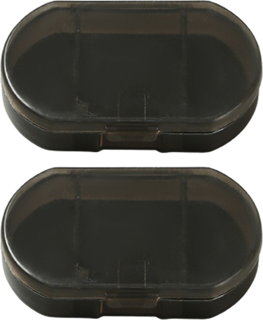 2-teilige Pillendose, lichtgeschützt, unterteilt, transparent, staubdicht, tragbar, zum Mitnehmen, Pillenspenderbox, Haushaltsbedarf