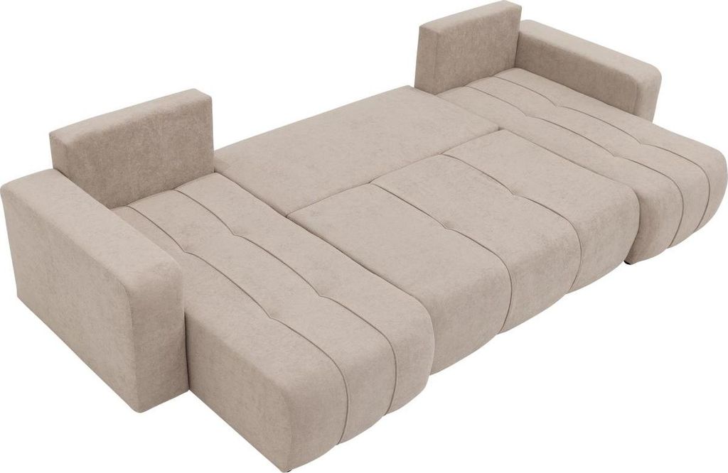 MIRJAN24 Wohnlandschaft Furyn U, Eckouch mit Bettkasten und Schlaffunktion, U-Form (Farbe: Coral 50)
