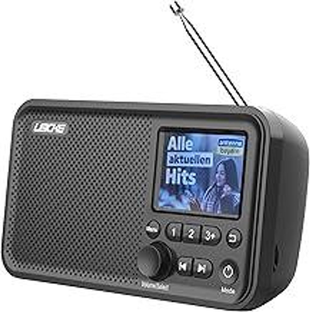 LEICKE tragbares DAB+ Radio mit Bluetooth 5.0 | DAB/DAB+ und UKW Radio, 2,4 Farbdisplay, 80 Voreinstellungen, Küchenradio mit Kabel oder 2000mAh A...
