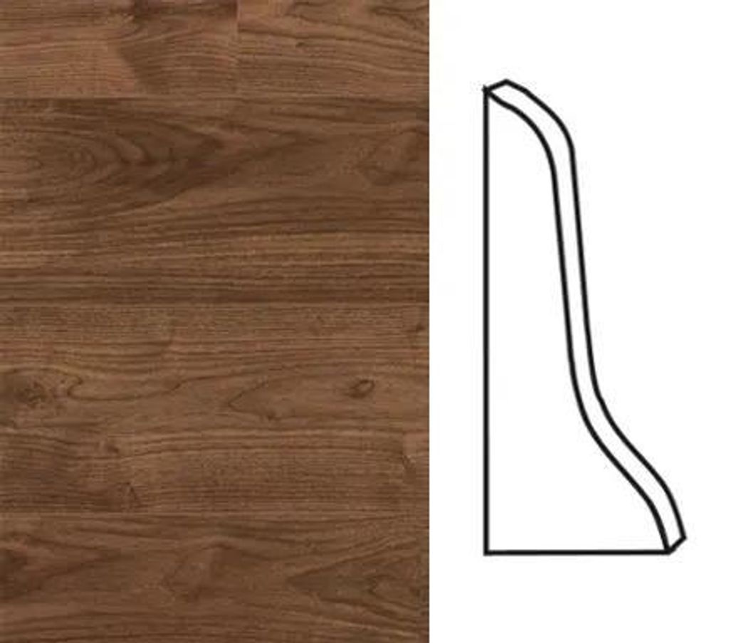 Meister Nussbaum Hell Endkappe Sockelleiste Profil 1 1K 1MK, Kein Gehrungsschnitt Notwendig, Einfache Montage, Passgenaue Verarbeitung, Sockelleist...