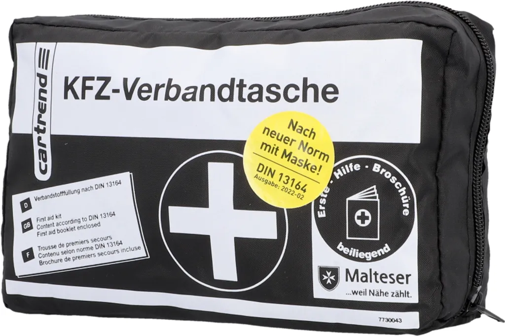 Borsa Pronto Soccorso Cartrend Auto DIN 13164 - Essenziale Emergenza