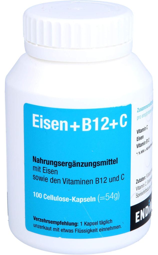 ENDIMA Eisen + B12 + C Kapseln, 100 St. Kapseln