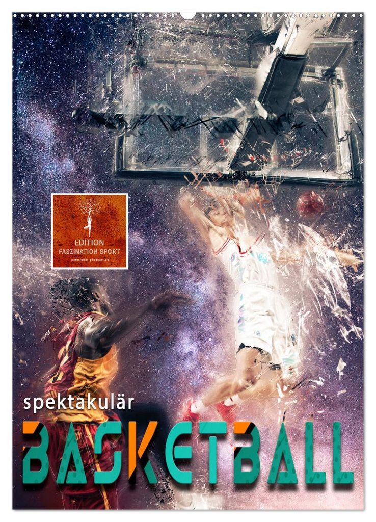 Basketball spektakulär (Wandkalender 2027 DIN A2 hoch), CALVENDO Monatskalender