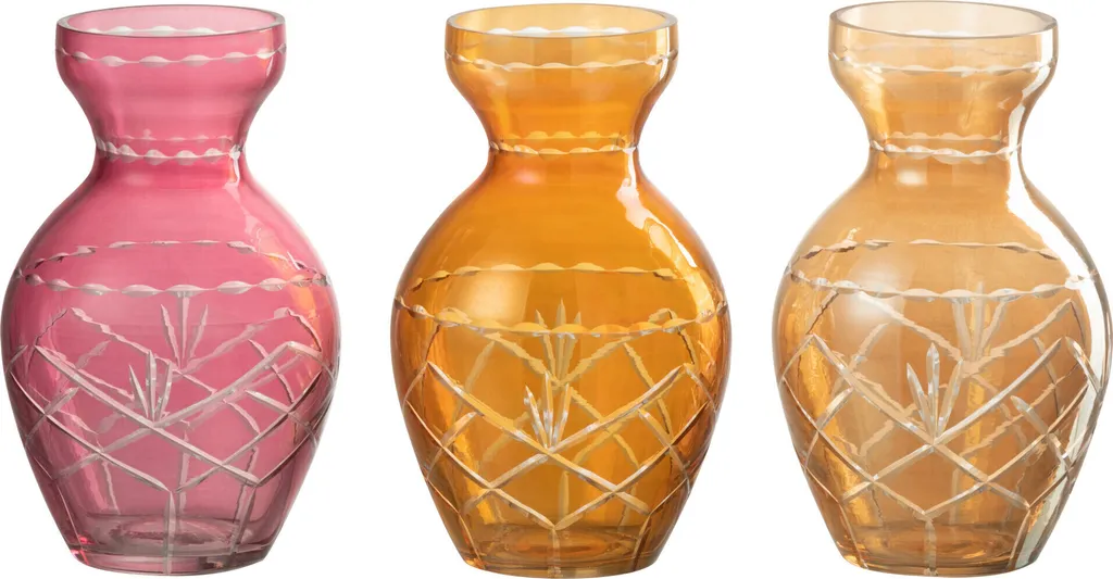 Vase Carreaux Verre J-Line - Solution Déco Harmonieuse pour votre Salon