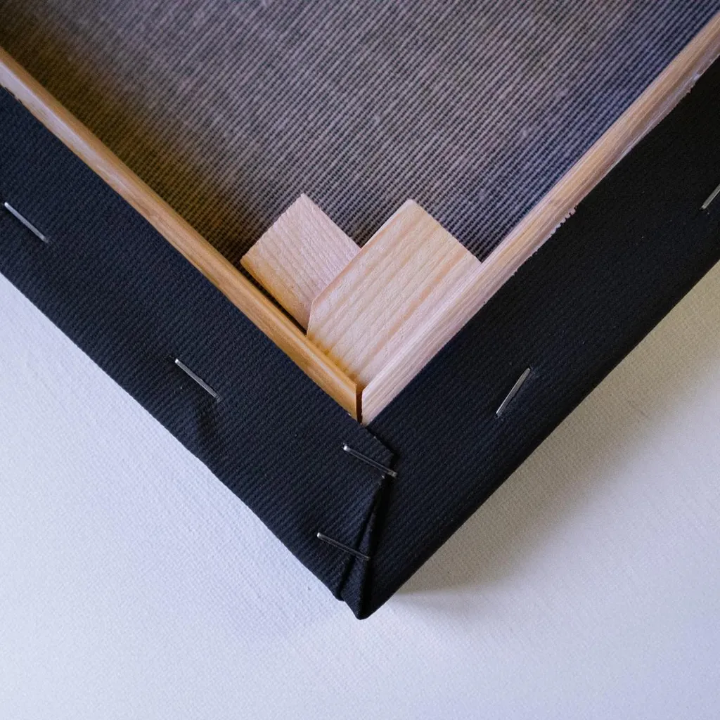 Kit 3 Tele per Dipingere Fondo Nero 70x70 cm Cotone Professionale - 5