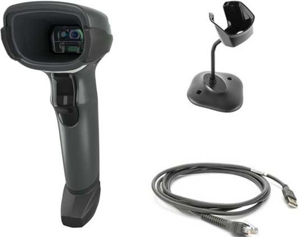 Zebra DS4608, 2D, SR, USB, RS232, Kit (USB), schwarz Produktbild 1