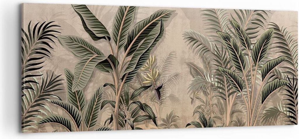 Bild auf Leinwand - Leinwandbild - Einteilig - Wald Blatt Baum - 100x40cm - Wand Bild - Wanddeko - Wandbilder - Leinwanddruck - Bilder - Wanddekora...