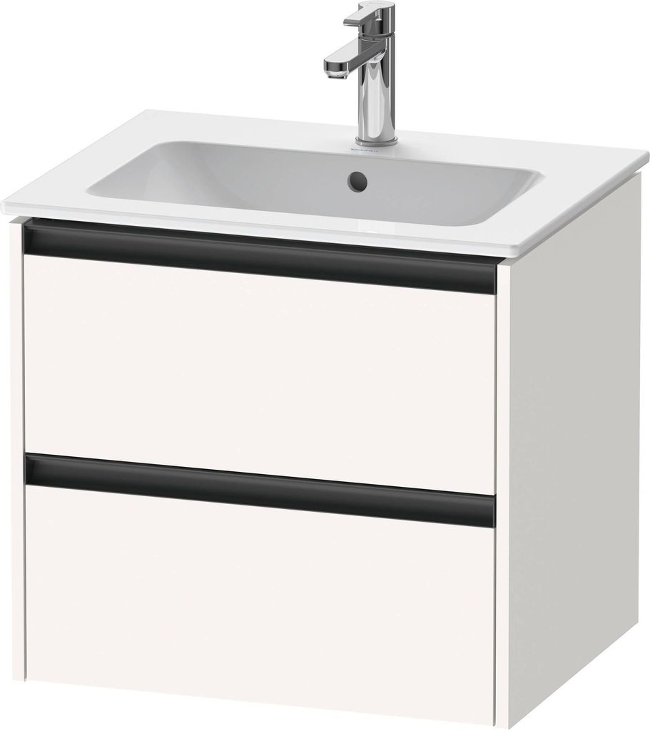 Duravit Ketho.2 Wastafelonderkast 61x48x55 cm Supermat Wit Produktbild 
