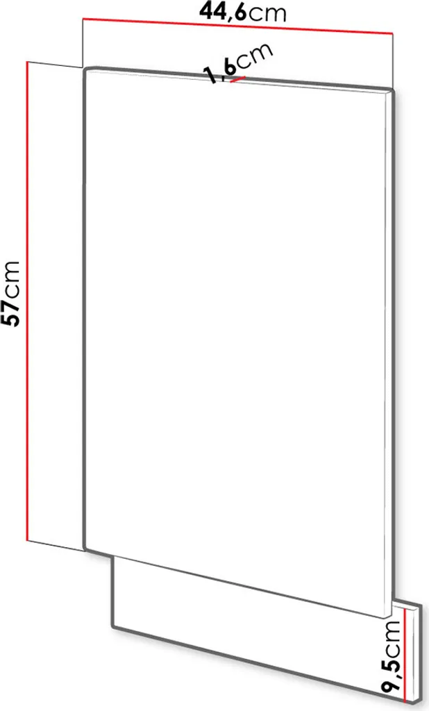 OFFERTA Anta GENJI 570x446 mm | Grigio Bianco Lucido - Affare Unico