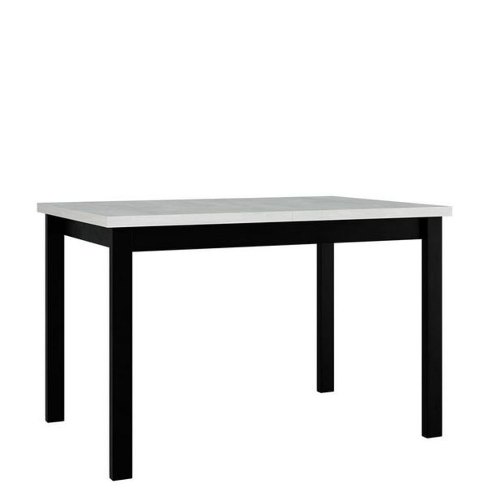 Rozkládací kuchyňský stůl 120x80 cm ELISEK 1 - bílý / černý Obrázek produktu 