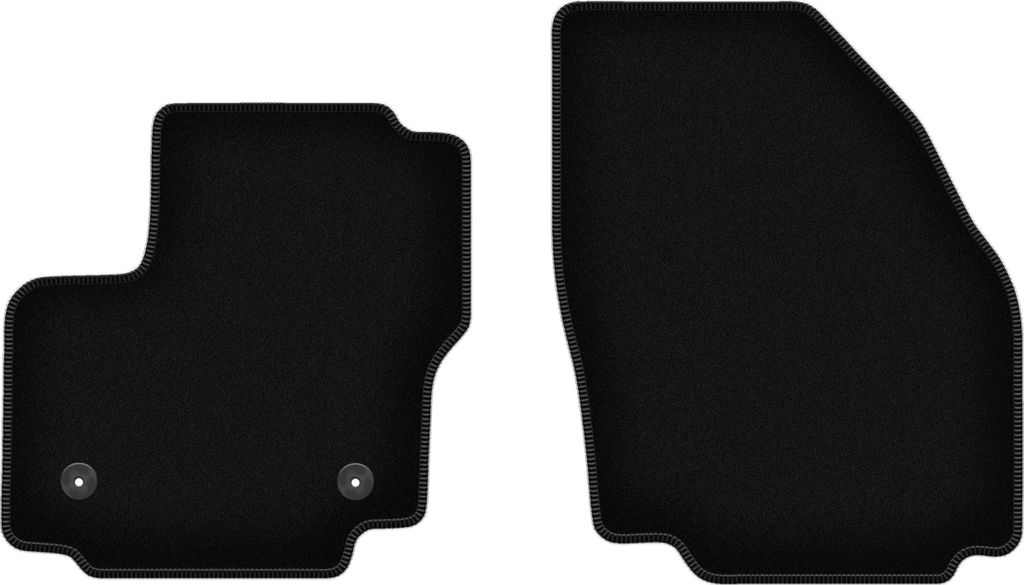 Wielganizator Velours-Autoteppiche vorne – passend für Ford Galaxy MK2 (Minivan, Bj. 2012-2015) – schwarz, passgenau, mit Befestigungen set 2...