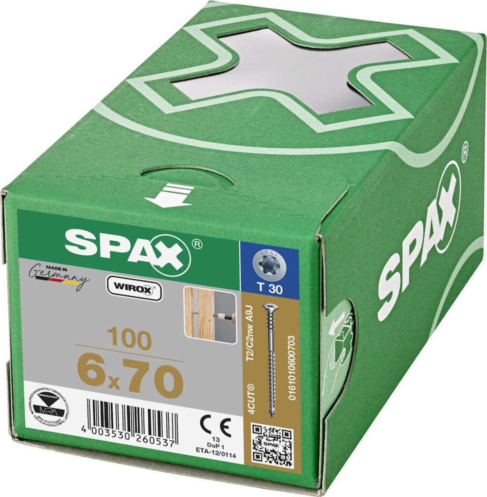 SPAX vite di regolazione Flako 6 x 70 T-STAR+ T30 4CUT Immagine del prodotto 