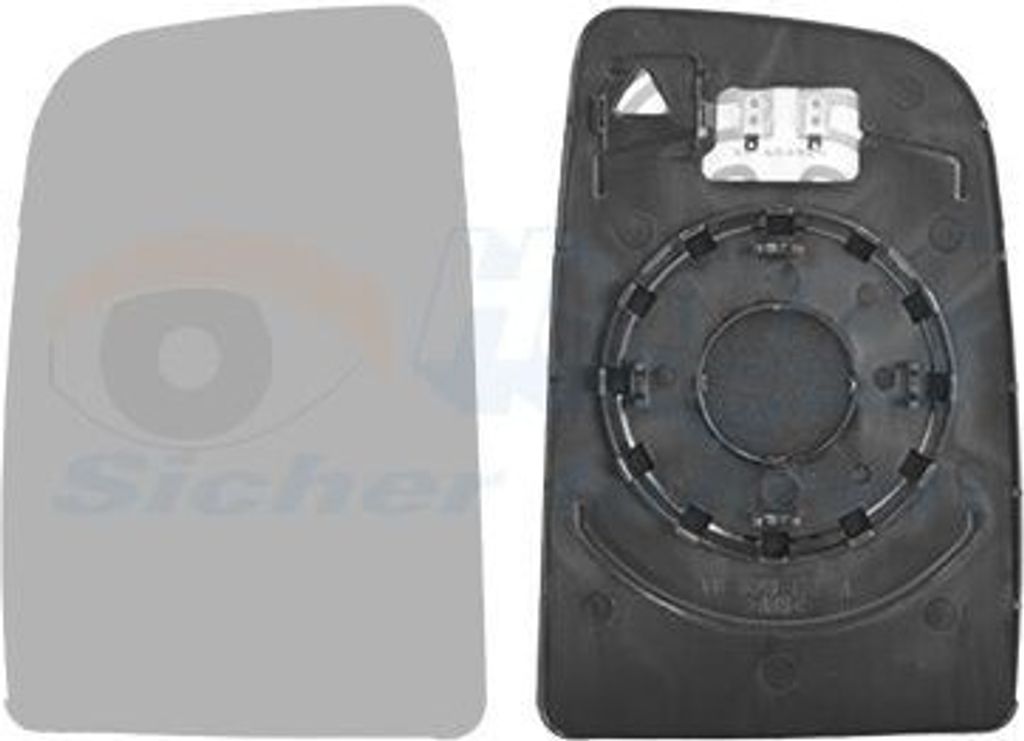 VAN WEZEL Spiegelglas Außenspiegel Links passend für MERCEDES-BENZ SPRINTER 3,5-t Kasten (906) Konvex Beheizbar 3083863