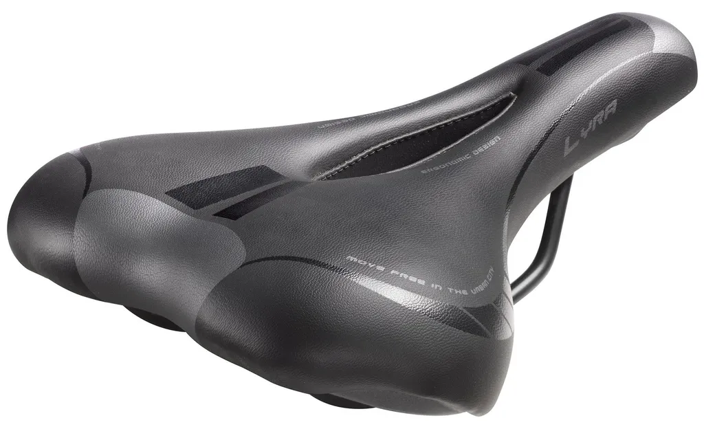 Selle Monte Grappa Lyra Mann noire pour vélo de ville et cyclotourisme
