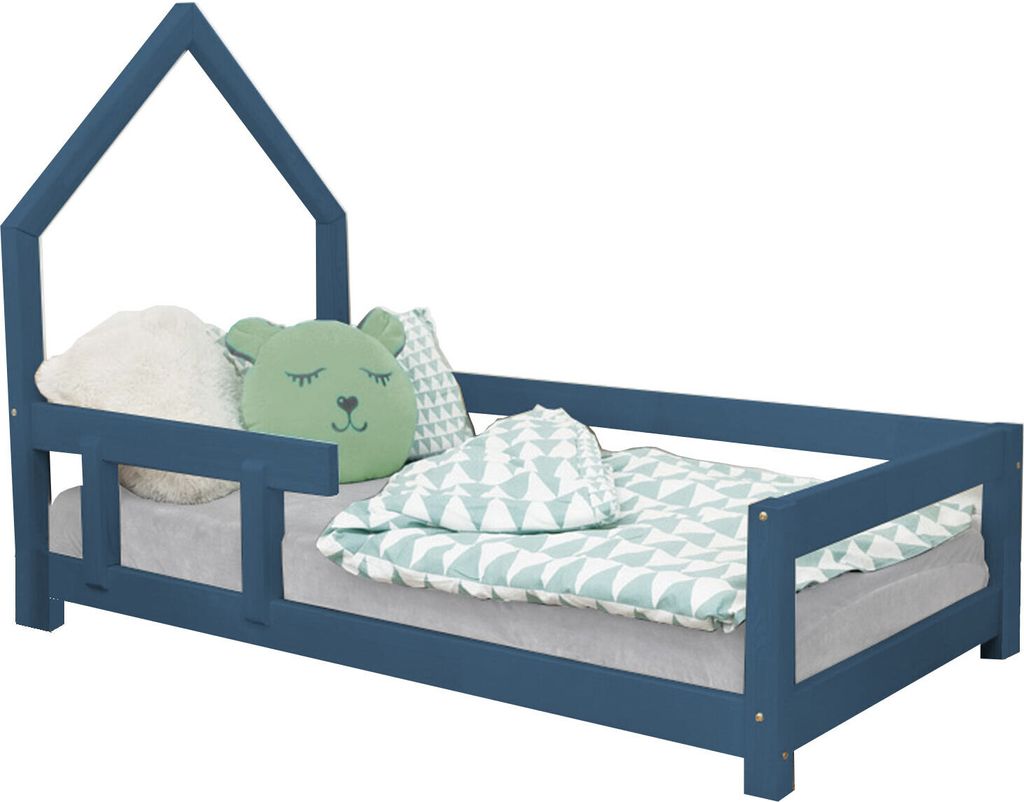 Kinderhausbett POPPI 80 x 160 Marineblau 2