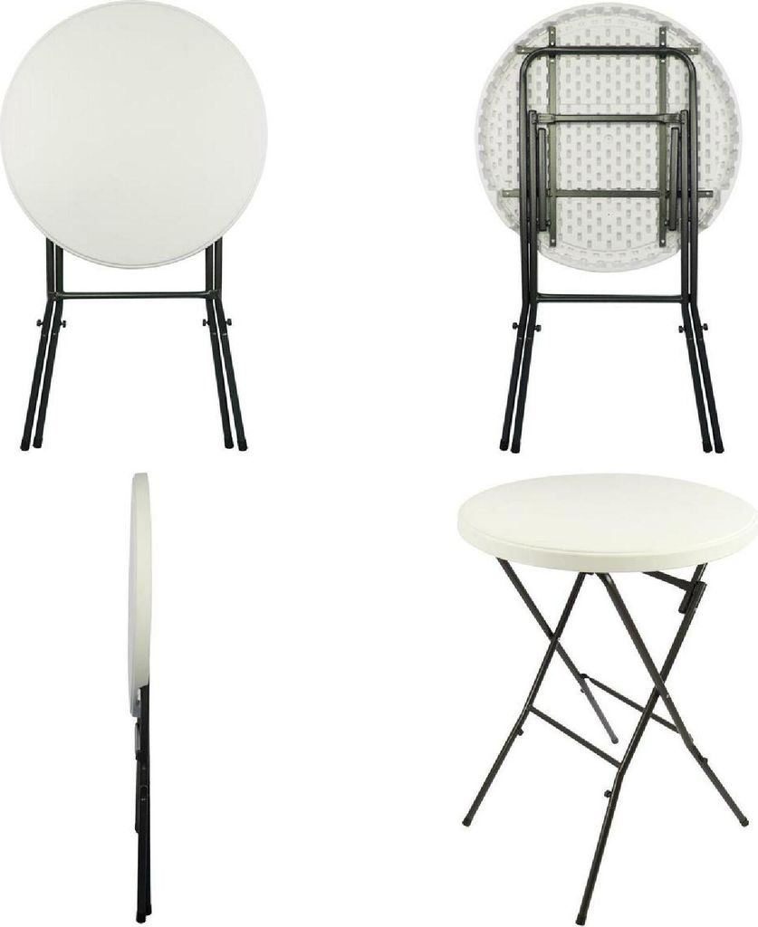 VCM Klapptisch | Balkontisch | Partytisch | Gartentisch klappbar | Bistrotisch | Ø 80cm