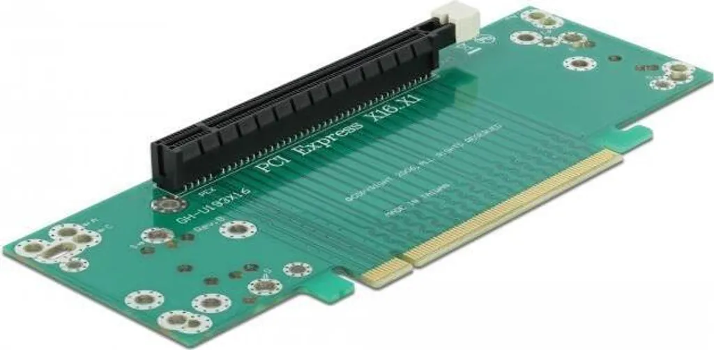 Delock Carte Riser PCI Express x16 vers x16 Gauchère 90° - Modèle 41416