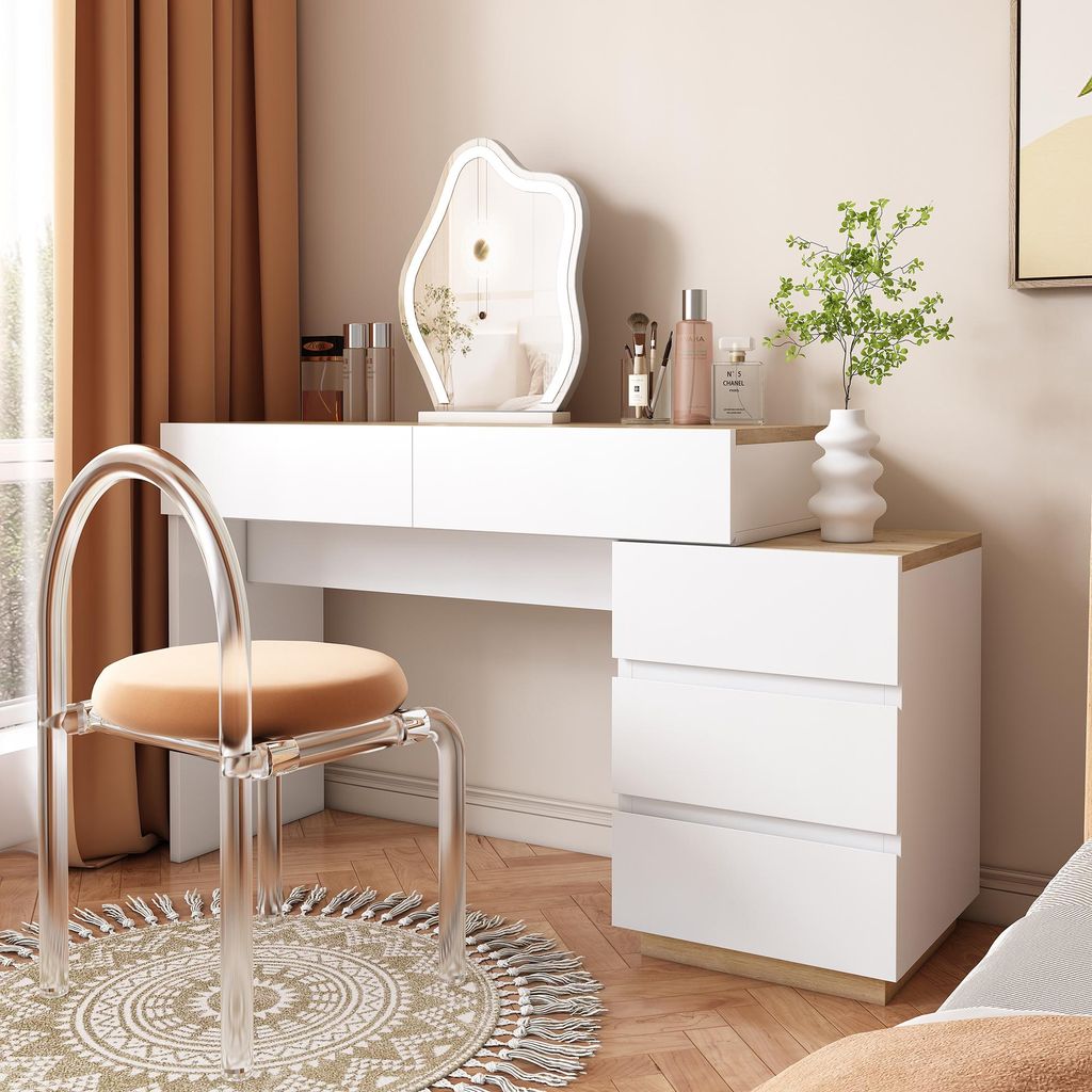 MODFU Bureau Avec Tiroirs 5 Compartiments, Style Classique Image du produit 