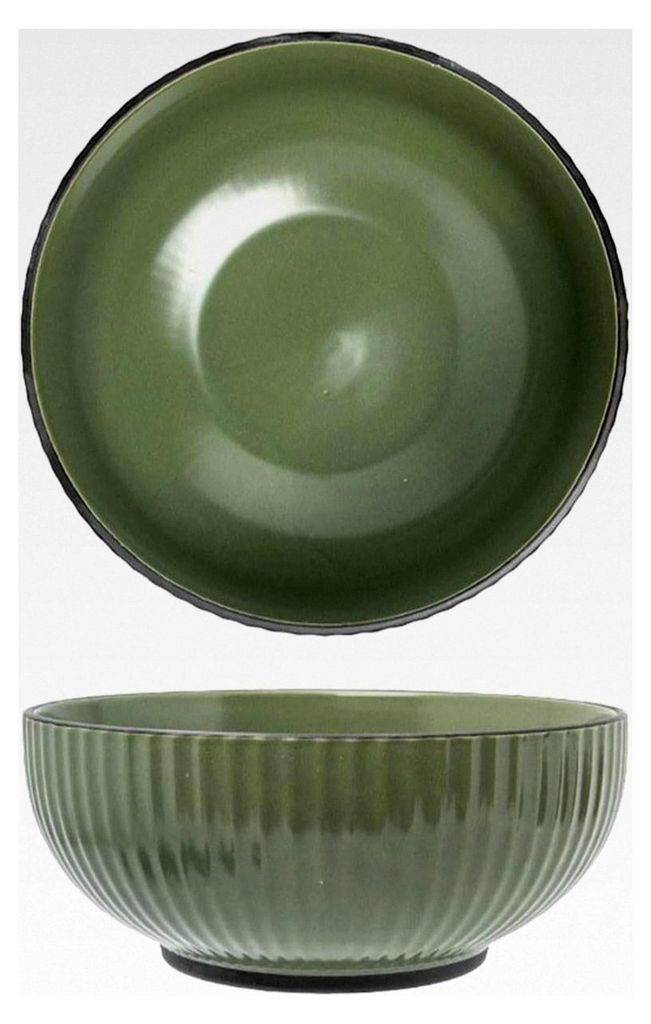Keramik-Ofenglasur, große Nudelsuppenschüssel, Haushalt, personalisiertes Geschirr, grüne Schüssel, 19,6 cm