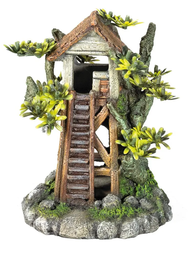 Ornamenti acquatici "BAUMHAUS" con piante 12,2 x 9,2 x 15,5 cm